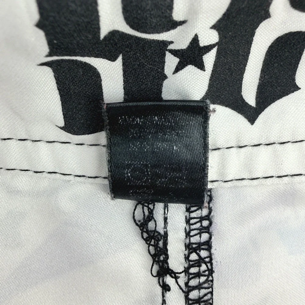 So-Cal Board Shorts Mens 32x12 White‎ Graffiti Skulls Uncle Sam Punk Pockets Y2K